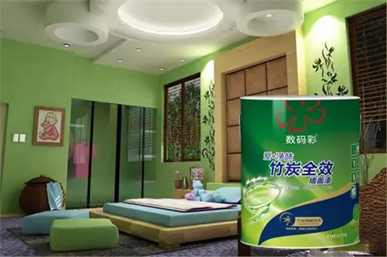 數(shù)碼彩愛+凈味竹炭全效墻面漆，自帶空氣凈化功能墻漆